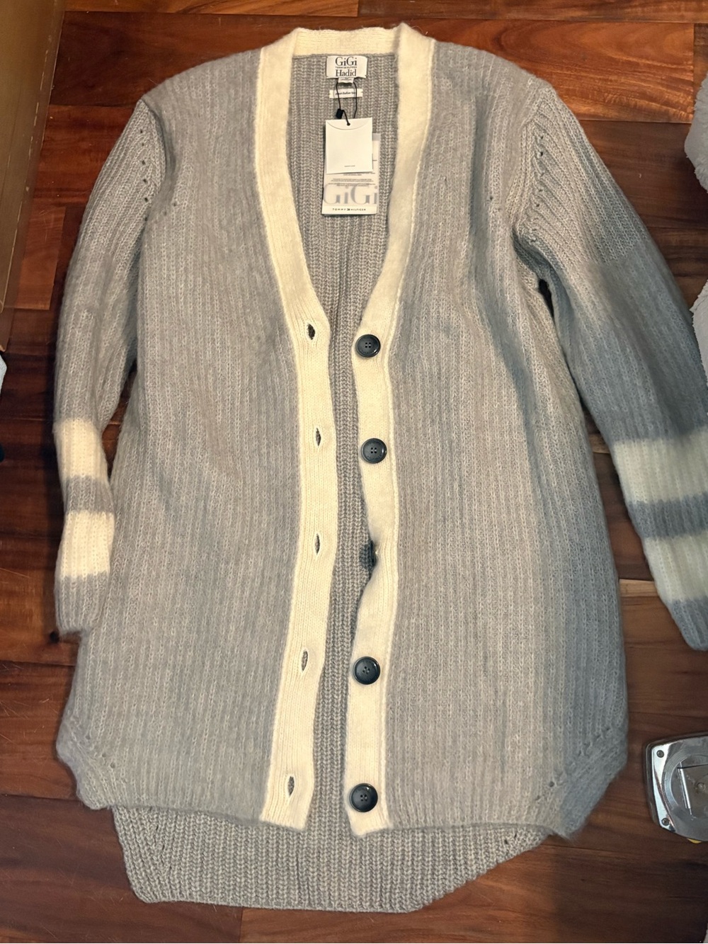 NWT Tommy Hilfiger x GiGi Hadid Mohair Varsity Cardigan M $275